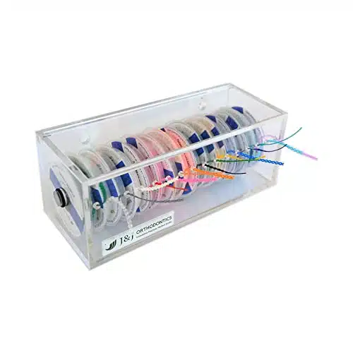 J&J Ortho Orthodontic Elastic Power Chain Dispenser Reel Box with Lid