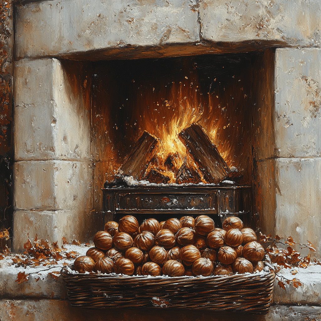 chestnuts roasting on an open fire